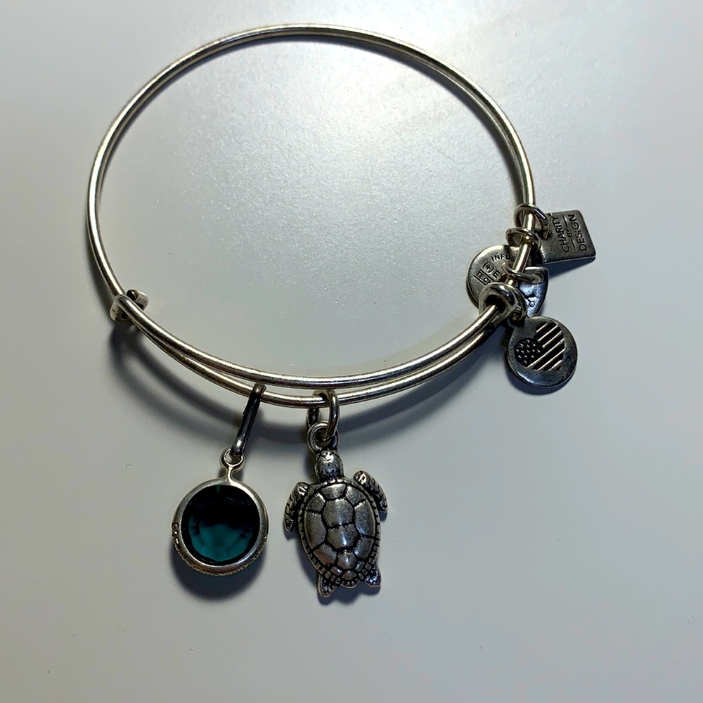 Alex and Ani Emerald and Sea Turtle Bracelet
